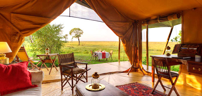 kenya luxury tented camping wildlife safari